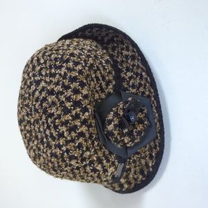 Betmar, black and brown bucket style hat.